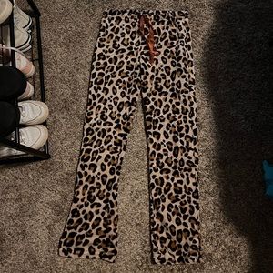 Cheetah print pj pants